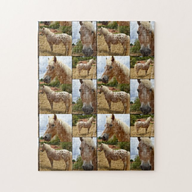 Appaloosa Horses Photo Collage, Jigsaw Puzzle (Vertical)