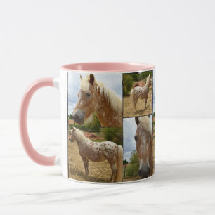 Appaloosa Horses, Photo Collage Pink Coffee Mug. Mug