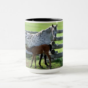 Appaloosa Mare and Colt Horse Mug