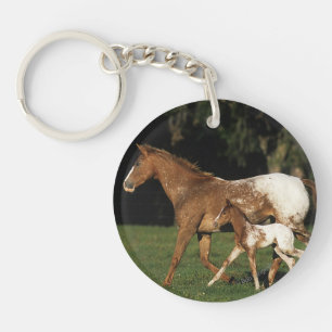 Appaloosa Mare And Foal Key Ring