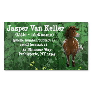 Appaloosa Pony Magnetic Business Card