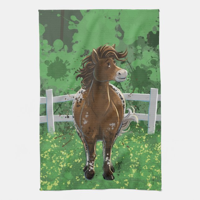 Appaloosa Pony Tea Towel (Vertical)