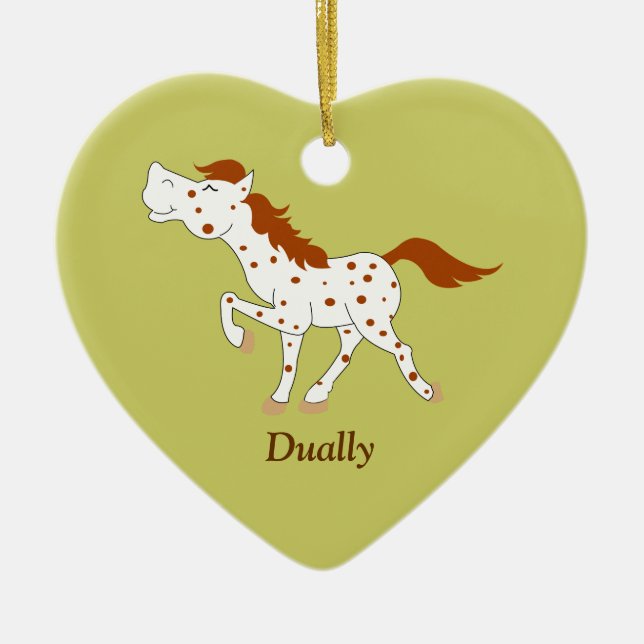 Appaloosa Red Roan Horse Custom Ornament (Front)