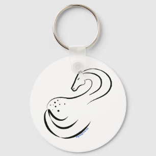 Appaloosa stylised ink drawing key ring