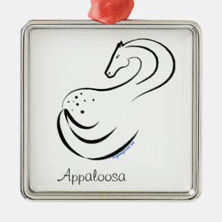 Appaloosa stylised ink drawing metal tree decoration