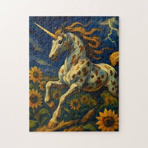 Appaloosa Unicorn in a Storm Jigsaw Puzzle