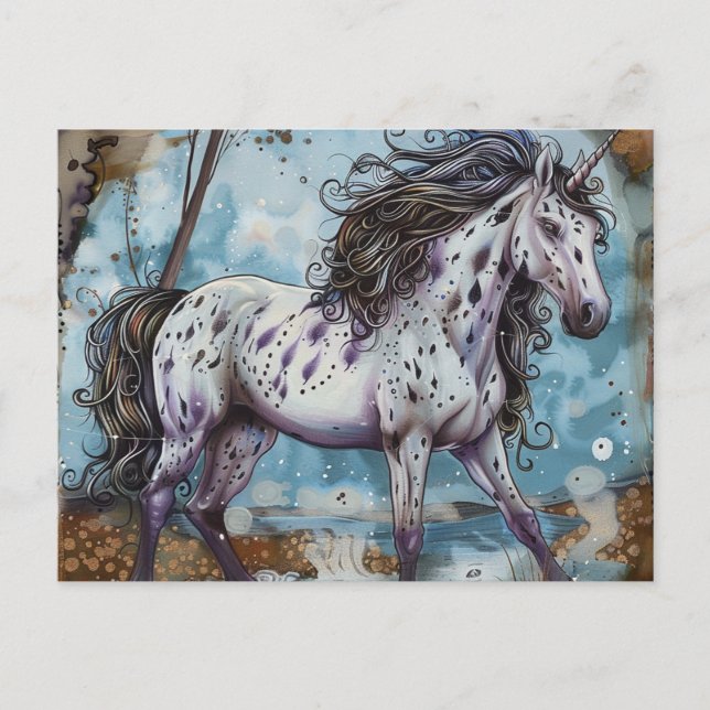 Appaloosa Unicorn Postcard (Front)