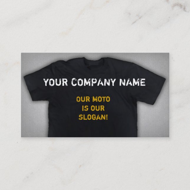 Apparel company business card (Front)