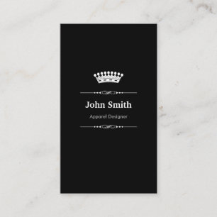 Apparel Designer Elegant Royal Black White Business Card