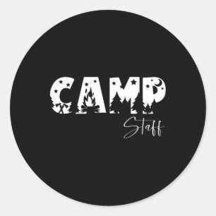 Apparel For Summer Camp Staff Summer Camp Staff Co Classic Round Sticker