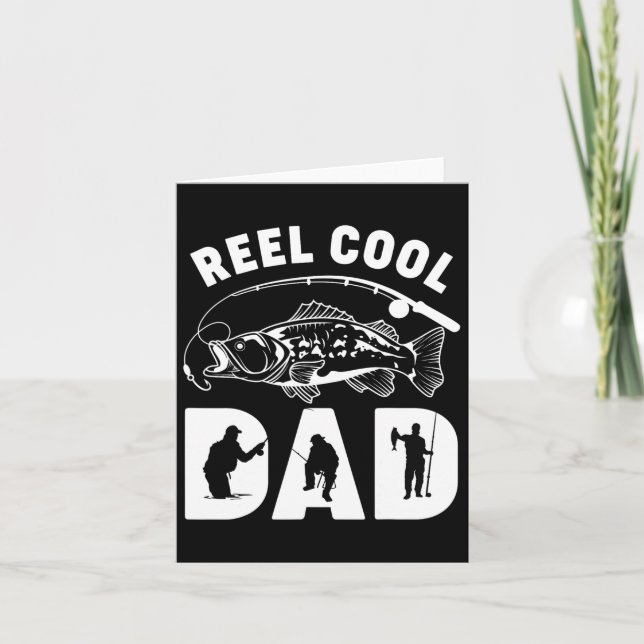 Apparel Funny Fishing Reel Cool Dad Fathers Day  Card (Front)