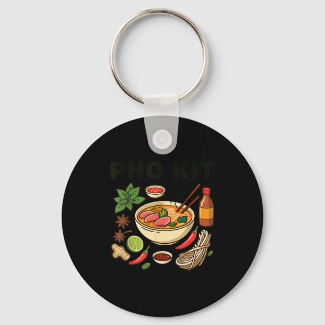 Apparel Pho Kit - Asian Vietnamese Noodle Soup Rec Key Ring (Front)
