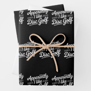 Apparently I Like Disc Golf Funny Golfing Lover Wrapping Paper Sheet