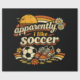 Apparently I Like Soccer Wrapping Paper