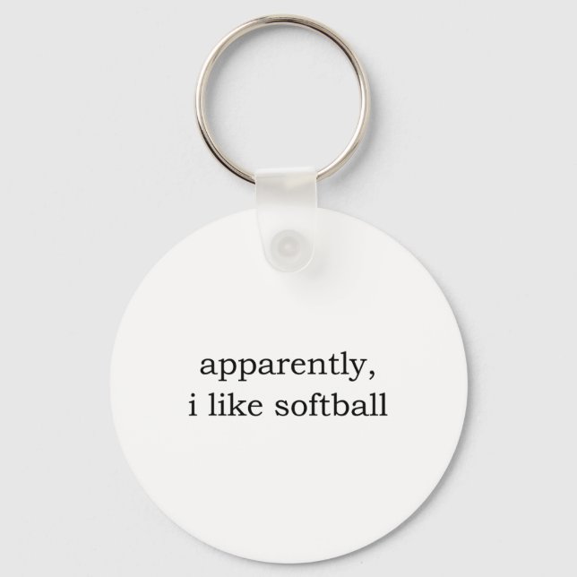Apparently I Like Softll _3  Key Ring (Front)