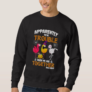 Apparently Were Trouble When We Together Flamingo Sweatshirt