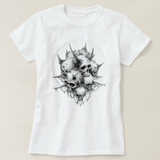Apparition of Death Fused Demon Skulls Light Halo 