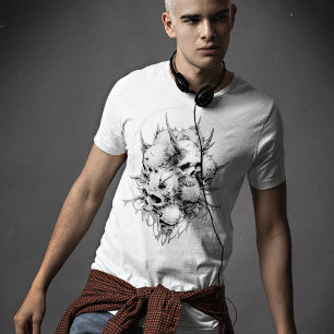 Apparition of Death Fused Demon Skulls Light Halo T-Shirt