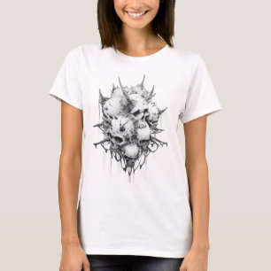 Apparition of Death Fused Demon Skulls Light T-Shirt