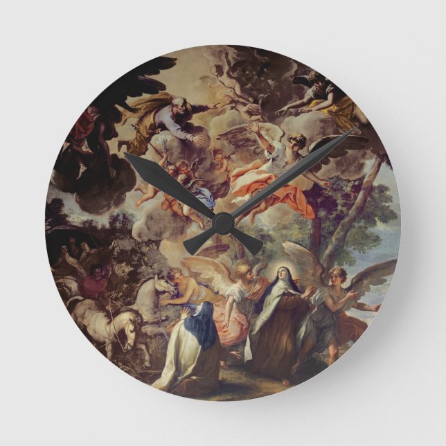 Apparition of St. Joseph to St. Theresa Round Clock (Front)