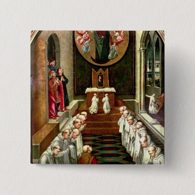 Apparition of the Virgin to a Community 15 Cm Square Badge (Front)