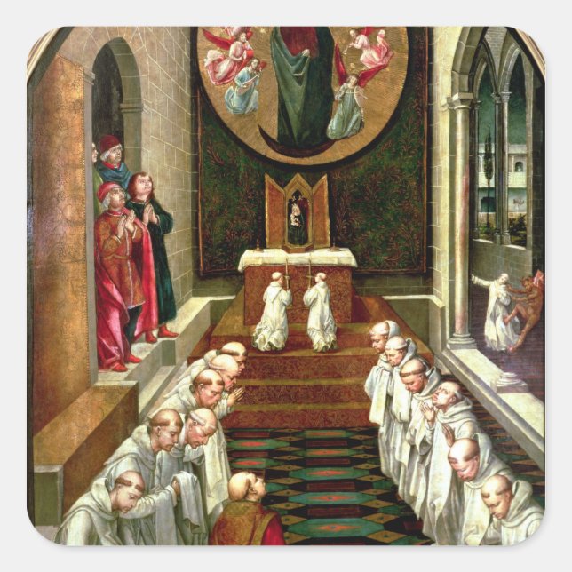 Apparition of the Virgin to a Community Square Sticker (Front)