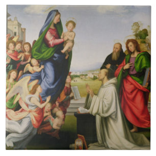 Apparition of the Virgin to St. Bernard, 1504-07 ( Tile