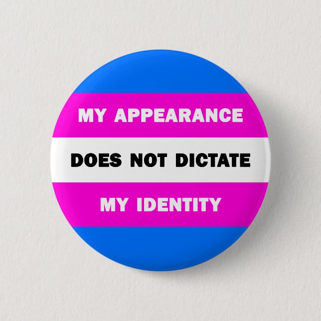 Appearance =/= identity. 6 cm round badge (Front)