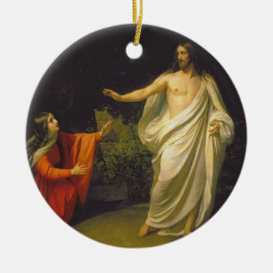 Appearance of Jesus Christ to Maria Magdalina Ceramic Tree Decoration