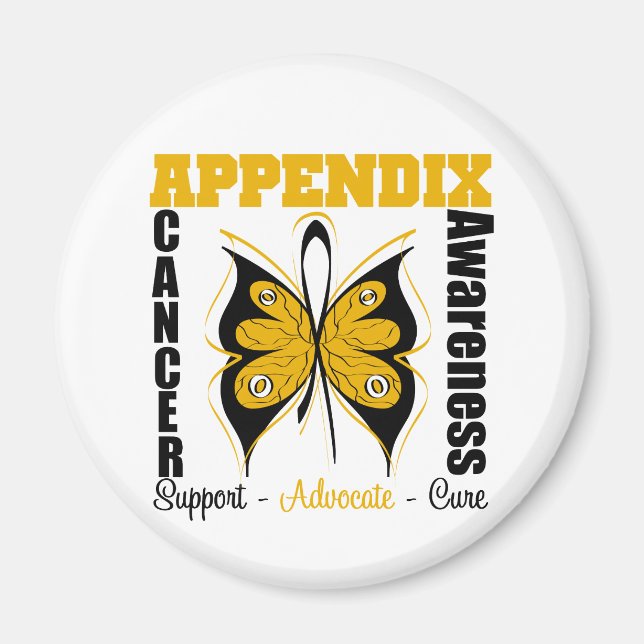 Appendix Awareness Butterfly Magnet (Front)