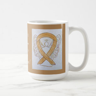 Appendix Cancer Amber Awareness Ribbon Angel Mug