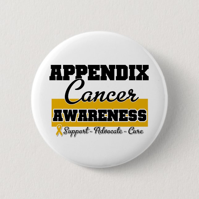 Appendix Cancer Awareness 6 Cm Round Badge (Front)