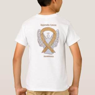 Appendix Cancer Awareness Amber Ribbon Angel Shirt