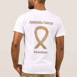 Appendix Cancer Awareness Amber Ribbon T-Shirt