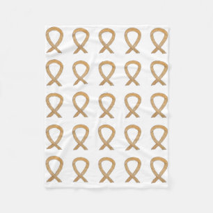 Appendix Cancer Awareness Ribbon Fleece Blankets