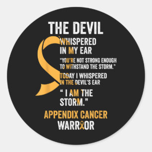 Appendix Cancer Awareness Ribbon T Shirts  Classic Round Sticker