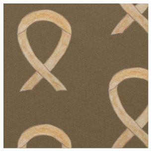 Appendix Cancer Fabric Amber Awareness Ribbon Art