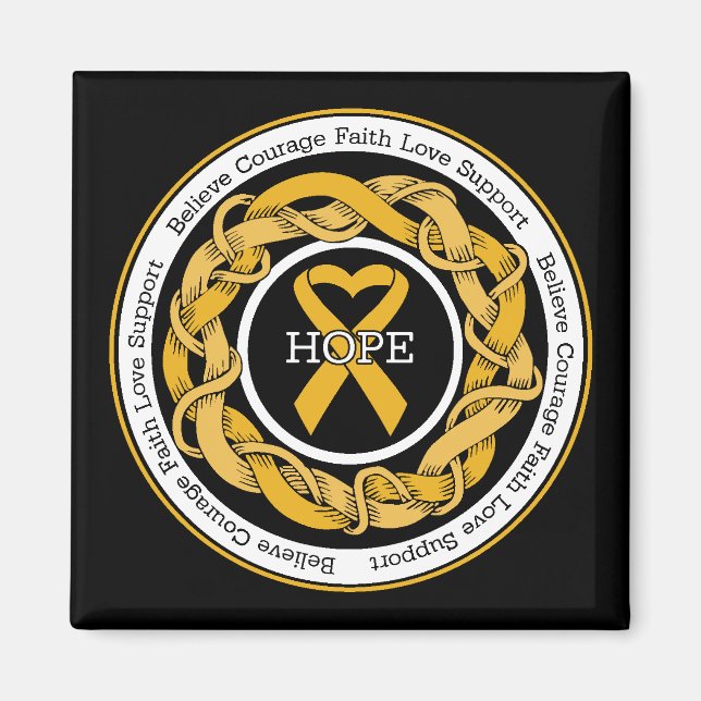 Appendix Cancer  Hope Intertwined Ribbon Magnet (Front)