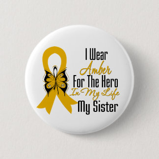 Appendix Cancer Ribbon Hero My Sister 6 Cm Round Badge