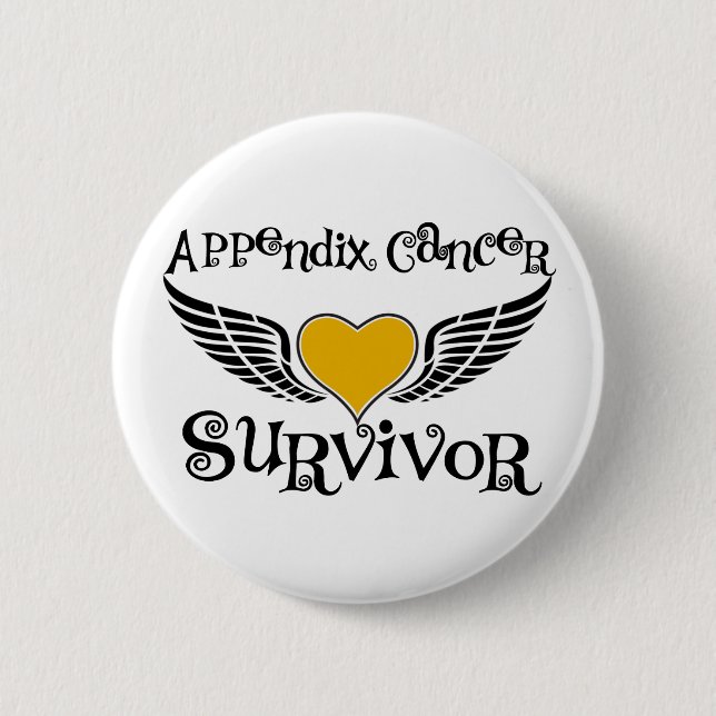 Appendix Cancer Survivor 6 Cm Round Badge (Front)