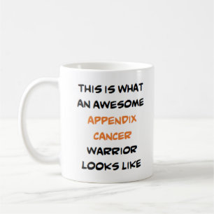 appendix cancer warrior, awesome coffee mug