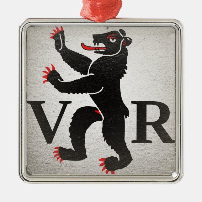 Appenzell Ausserrhoden Metal Tree Decoration (Front)