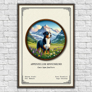 Appenzeller Sennenhund Zoology Series Poster