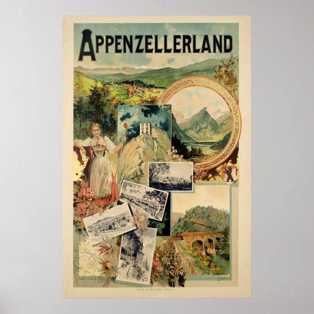 Appenzellerland, Switzerland, Travel Ski Poster (Front)