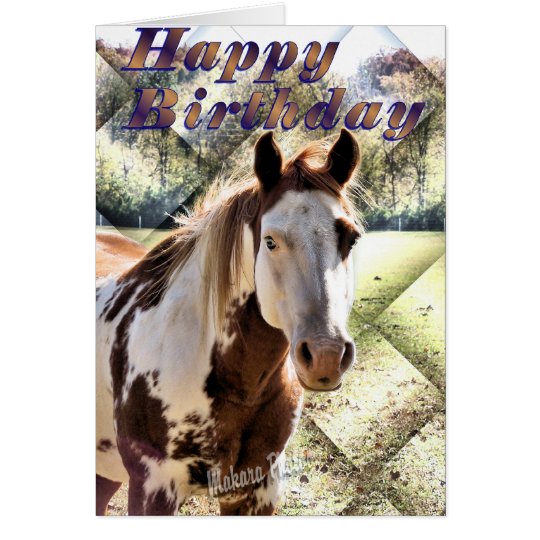 Appie Horse Bday Card-customise Card
