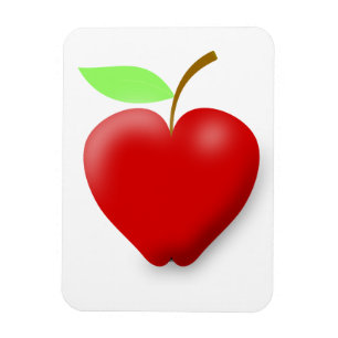 apple-148455 RED HEART SHAPED APPLE VECTOR FRUIT H Magnet