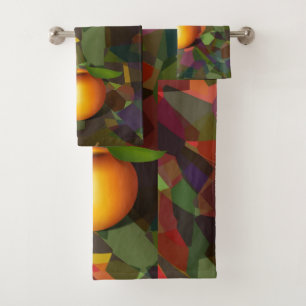 Apple 3-d bath towel set