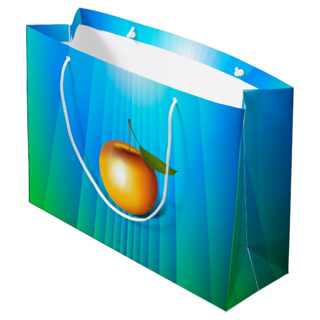Apple 3-d large gift bag (Back Angled)