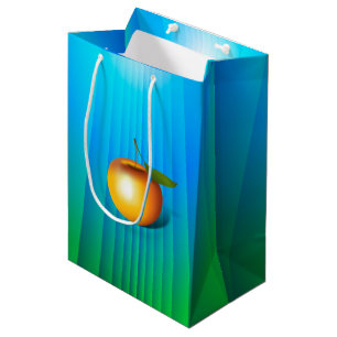 Apple 3-d medium gift bag