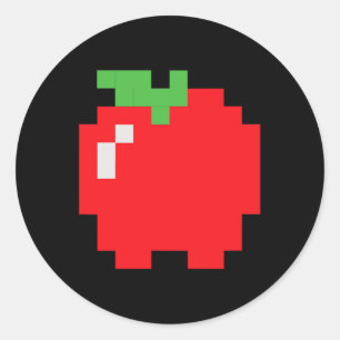 Apple 80s Video Game Halloween Group Costume Classic Round Sticker